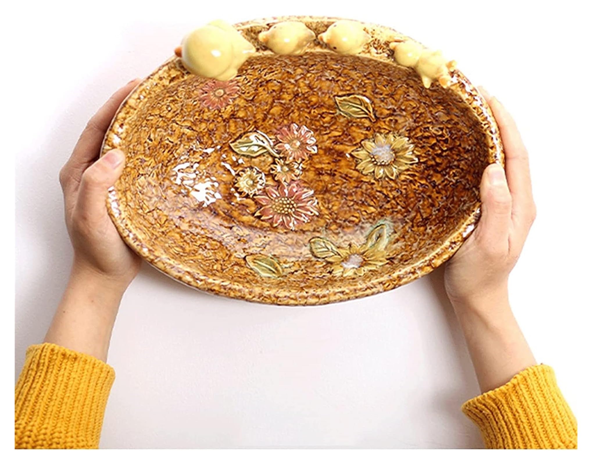 Miski do owoców Miska na owoce Kreatywna retro ceramiczna miska na owoce, główna zastawa stołowa na wesela w stylu vintage, imprezy Warzywo