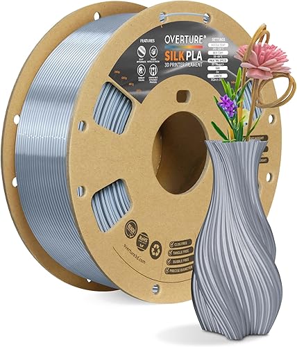 Vista 28 de OVERTURE Filamento de ácido poliláctico de seda, 1/16 de pulgada, acabado bicolor, suave y brillante, carrete 2.2 libras, para joyería de cosplay