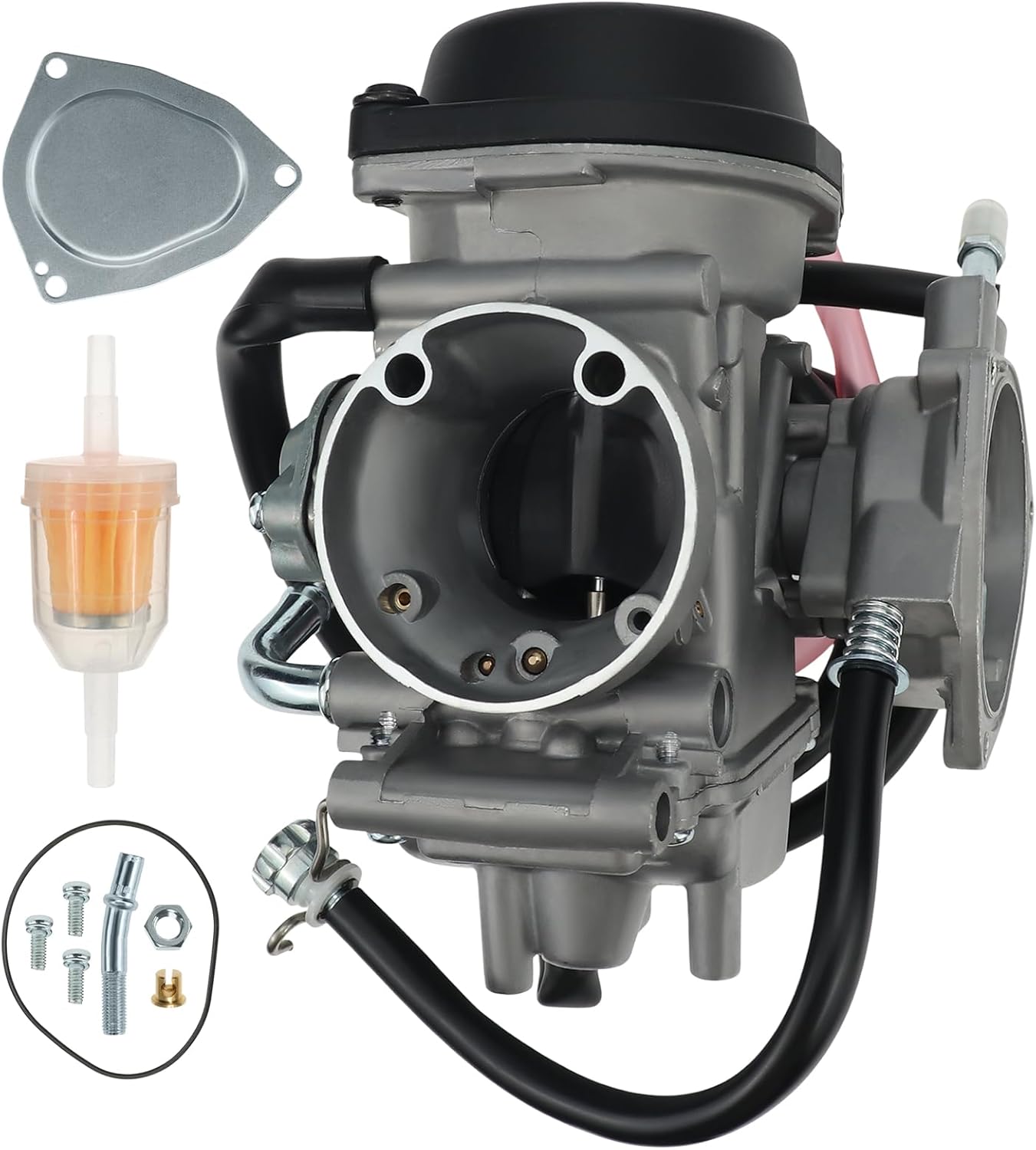 LTZ400 Carburetor Fits for Suzuki Quadsport 400 2003 2004 2005 2006 2007 ATV Carb With Air Filter&Fuel Valve Petcock