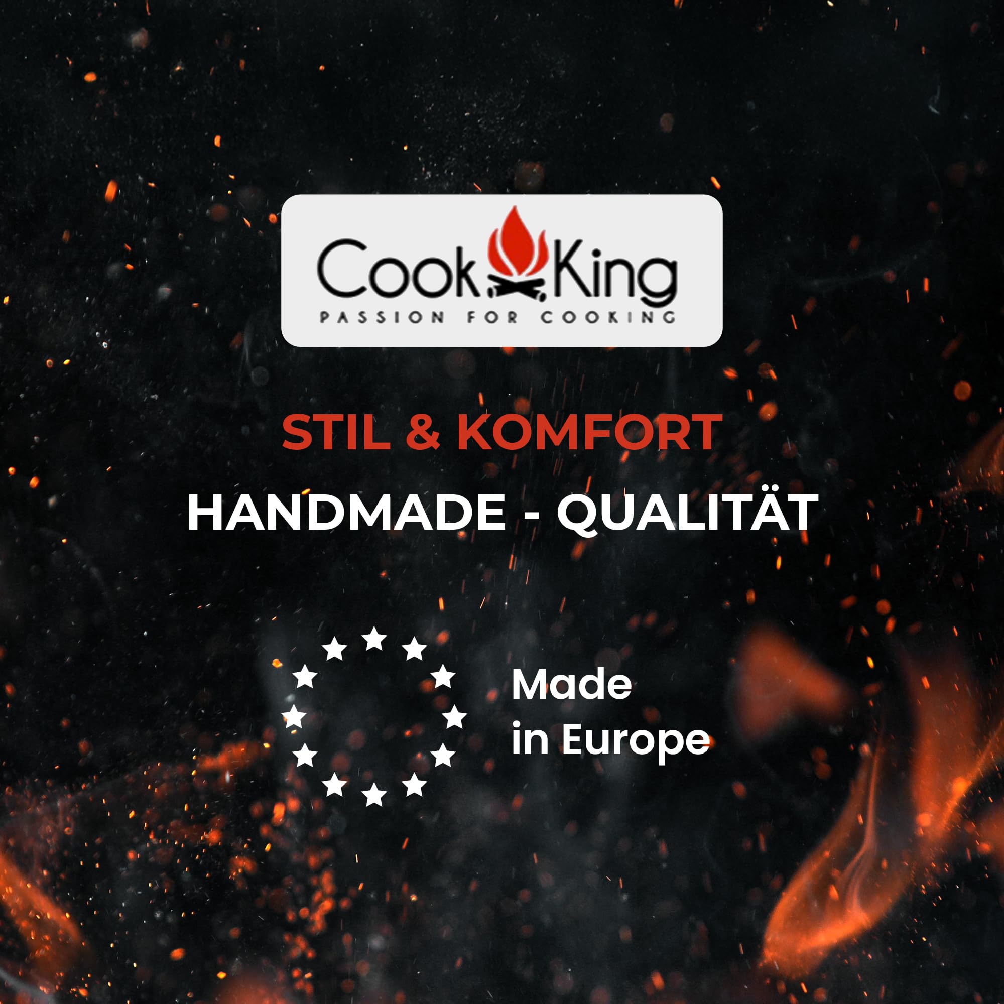 CookKing Stahl Deckel Ø 61 cm | Zubehör für Feuerschalen | Passgenaue Abdeckung für Ø 60 cm Feuerschalen | Schutz vor Ascheflug & unkontrolliertem Feuer | Hochwertiger Rohstahl | Handmade in Europe |