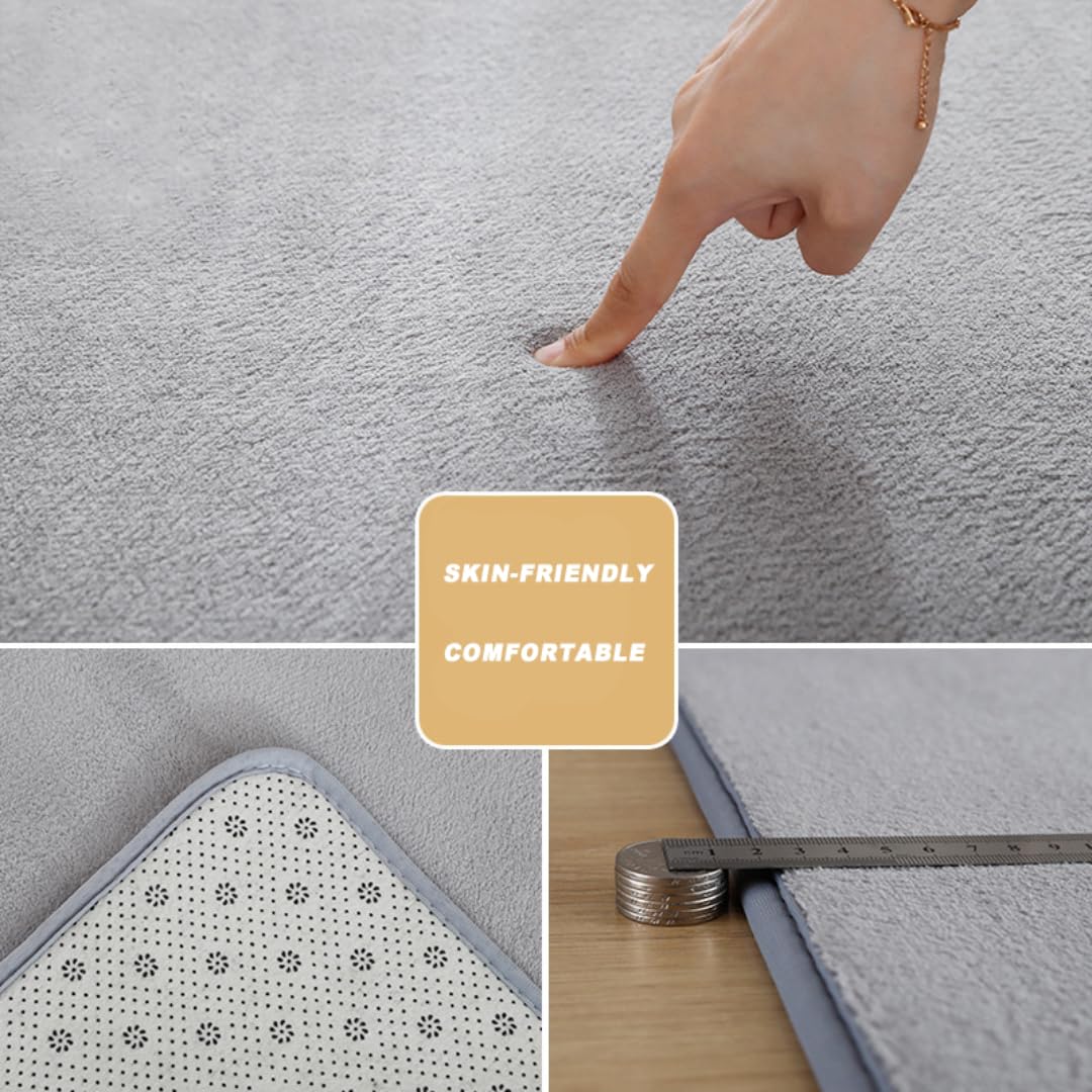 Tappeto per soggiorno, zona divano, tappeto a pelo corto per camera da letto, spesso e morbido, tappetino da comodino, tappetino per balcone, decorazione per la casa (personalizzato/cammello chia