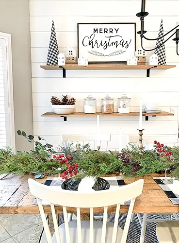 Miniatura 7 de Guirnalda de pino de Navidad, guirnalda de uñas artificiales para interiores y exteriores, puerta de jardín, decoración del hogar para vacaciones de