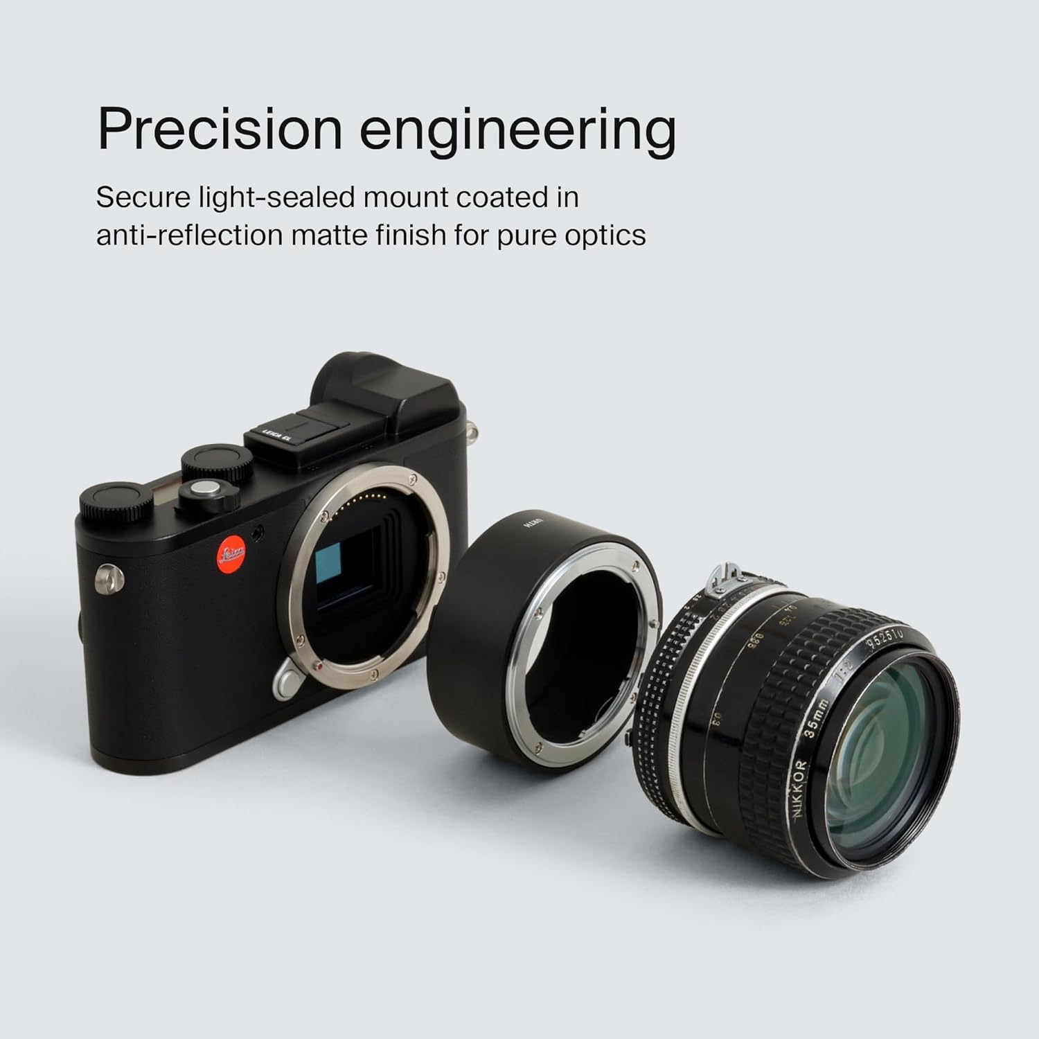Urth Lens Mount Adapter: Compatible with Nikon F Lens to Leica L Camera Body