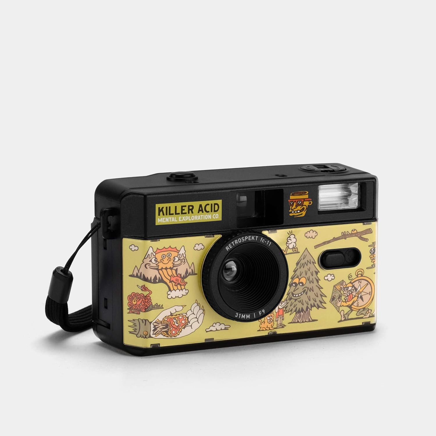 Retrospekt Killer Acid “Mental Exploration Co.” 35mm Film Camera — Reusable Point & Shoot, Focus-Free Film Camera