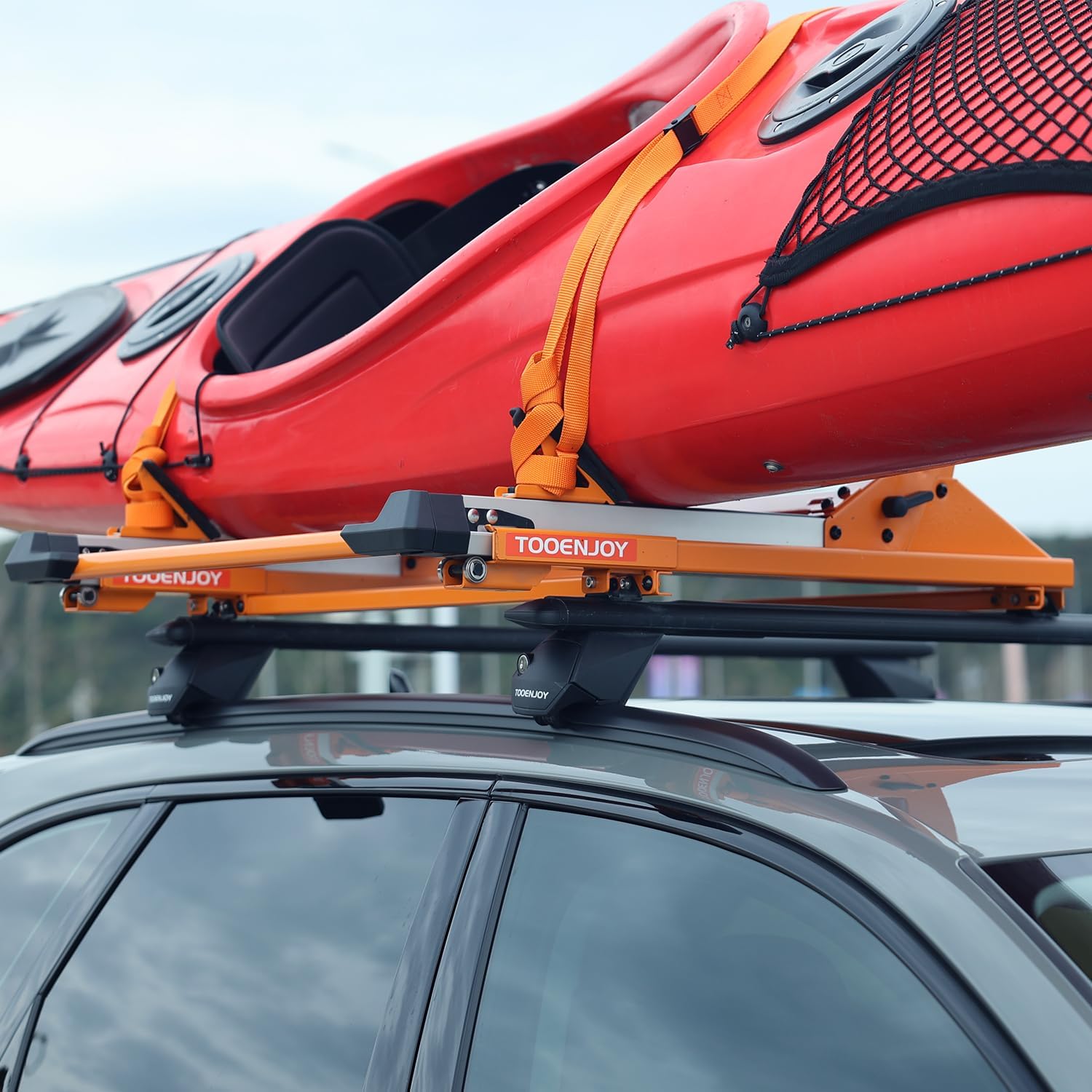 TOOENJOY 20.7''H Universal Lift Roof Rack Car Top Kayak Bike Carrier