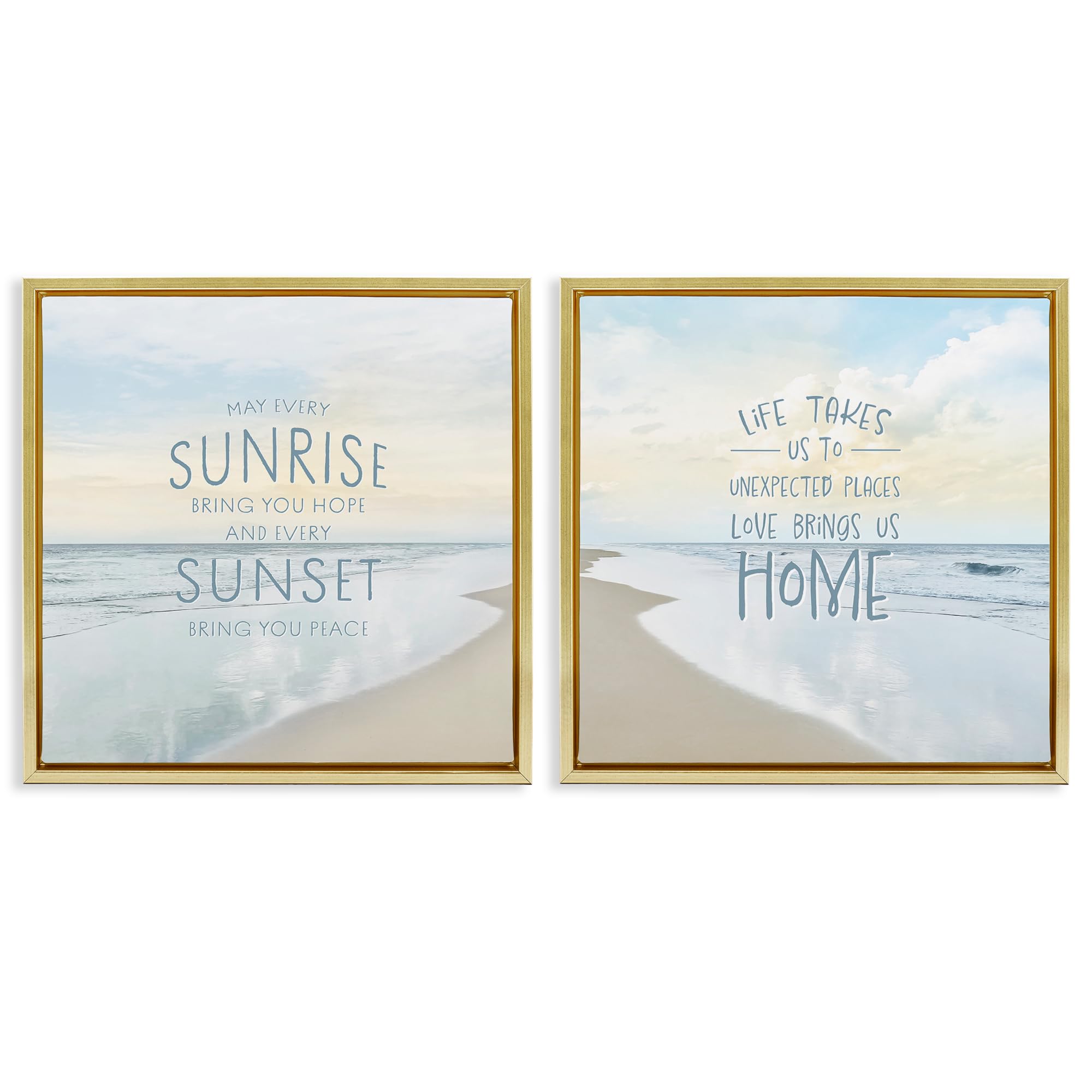 'Beautiful Beach Inspirations'| 2pc Floating Frame Art Set 2