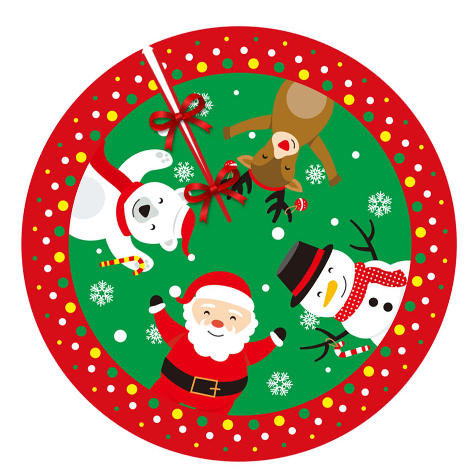 Festival Tree Skirt Christmas Tree Base Covers Christmas Decoration Machine Washable for Holiday Party Centerpieces Holiday Party Decoration Skirt