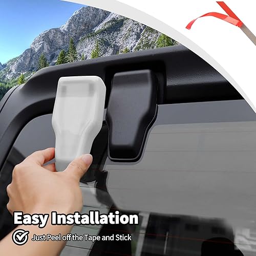 Vista 39 de Voodonala Cubierta de bisagra para puerta trasera derecha e izquierda para Jeep JL 2018-2025 Jeep Wrangler JL JLU Accesorios exteriores, negro