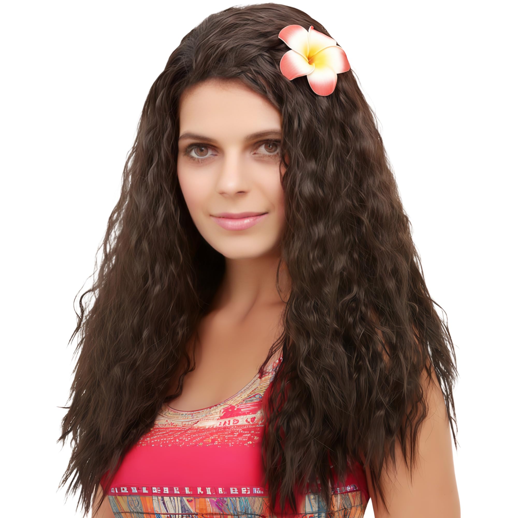 Princess Costume Wig Beauty Curly Hair Cosplay Halloween Theme Party Costume Accessories for Girls Kids Adult Women 25"