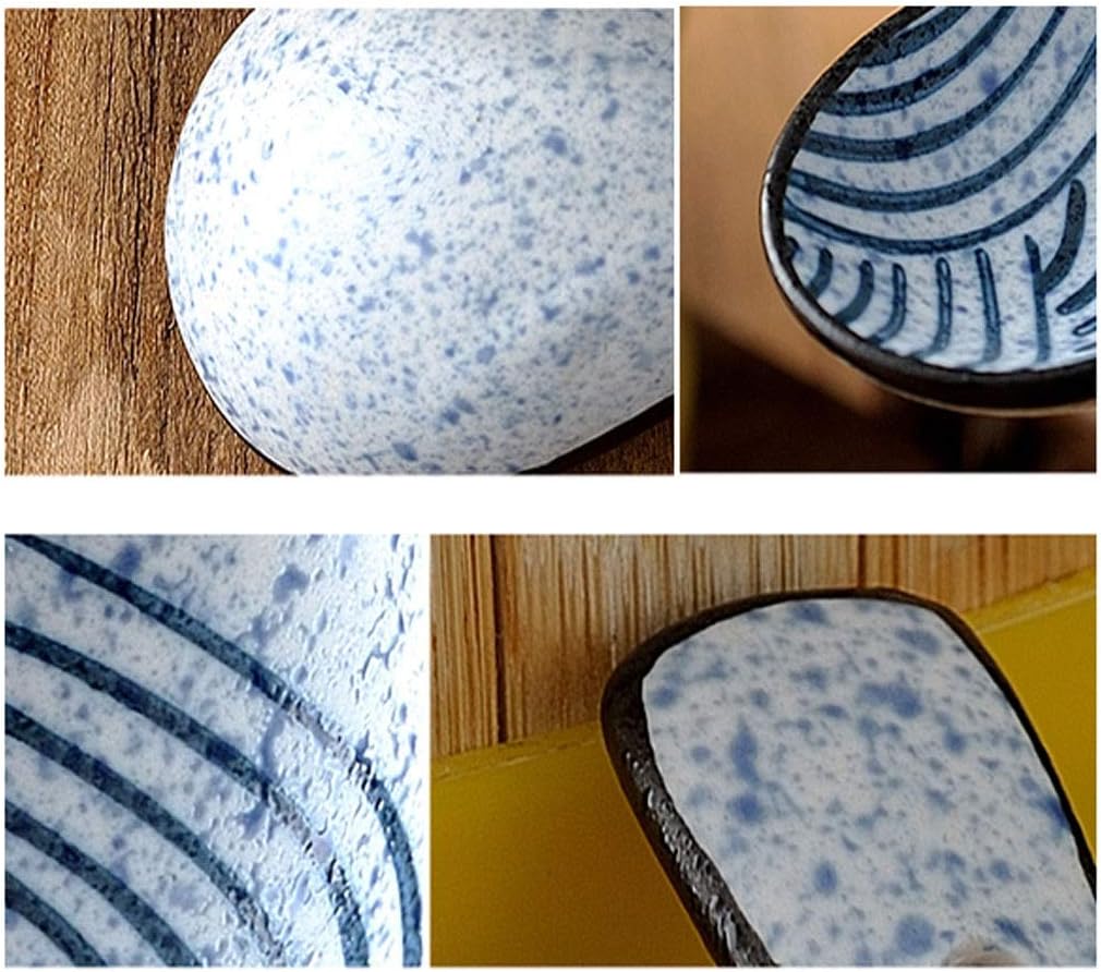 Spoon Table Spoons Japanese Style Qinghai Wave Small Soup Spoon Ceramic Household Rice Spoon Kitchen Tool Spoon Restaurant Self-Service Soup Spoon for Home, Kitchen Or Restaurant