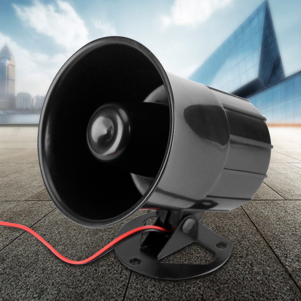 DC12V 15W Wired Alarm Loud Speaker, Portable Alarm Speaker, Alarm Loudspeaker with Stand for Home Security System