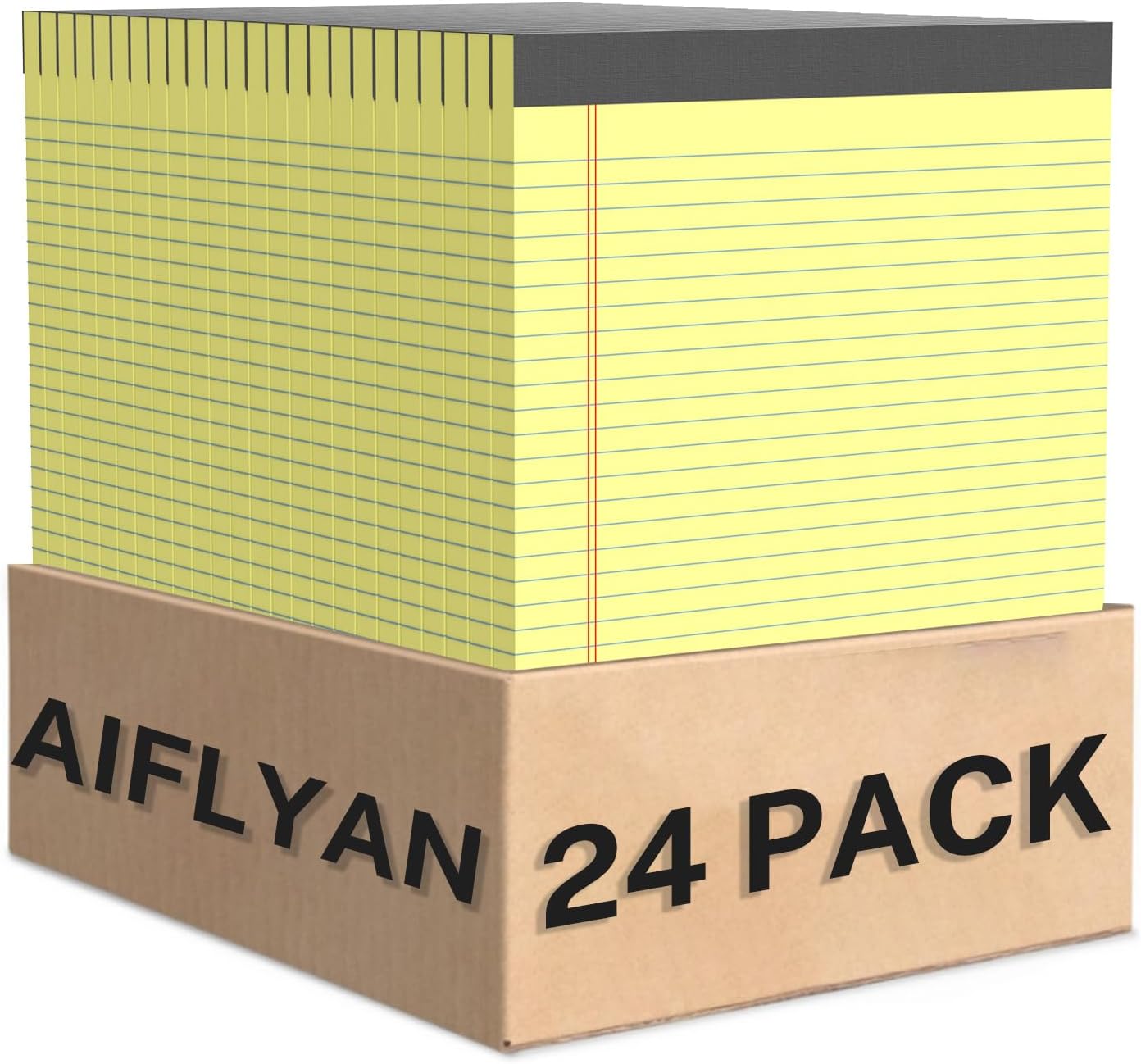 24 Pack Legal Pads 8.5 x 11 College Ruled Writing Pads, 720 Sheets Legal Note Pads 8.5 x 11 Narrow Ruled Lined Paper Pads, Perforated Notepads Notebook Yellow Paper Tablets 30 Sheets Per Notepad