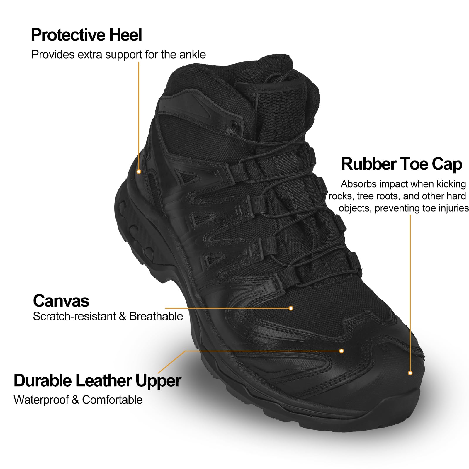 Botas de Senderismo Hombre Mid Zapatillas Trekking Botas Montaña Antideslizante Zapatos de Senderismo Hombre Resistente a los Pinchazos
