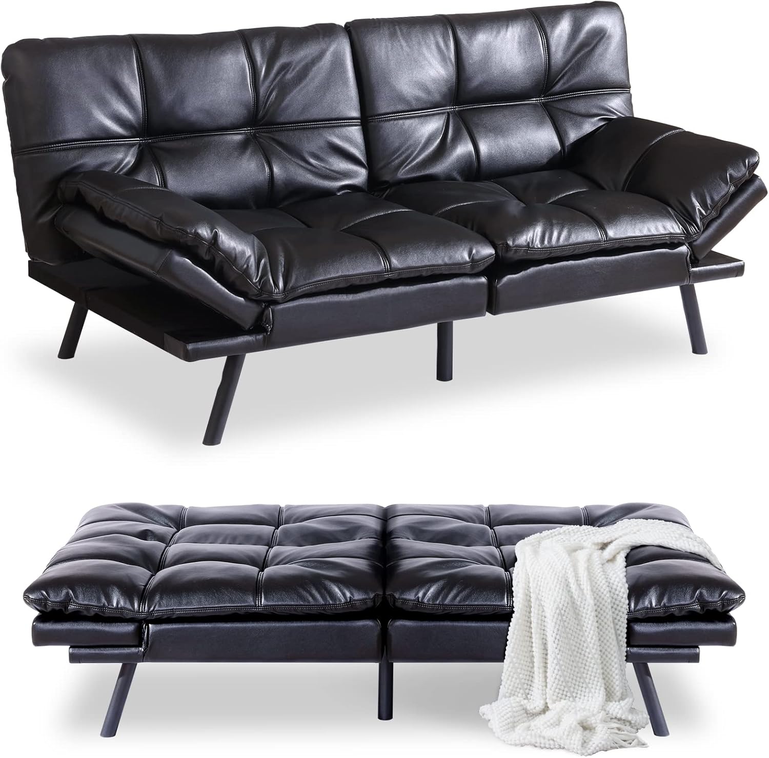 Buy MUUEGM Convertible Sofa Bed Futon Sets Full Size,Memory Foam