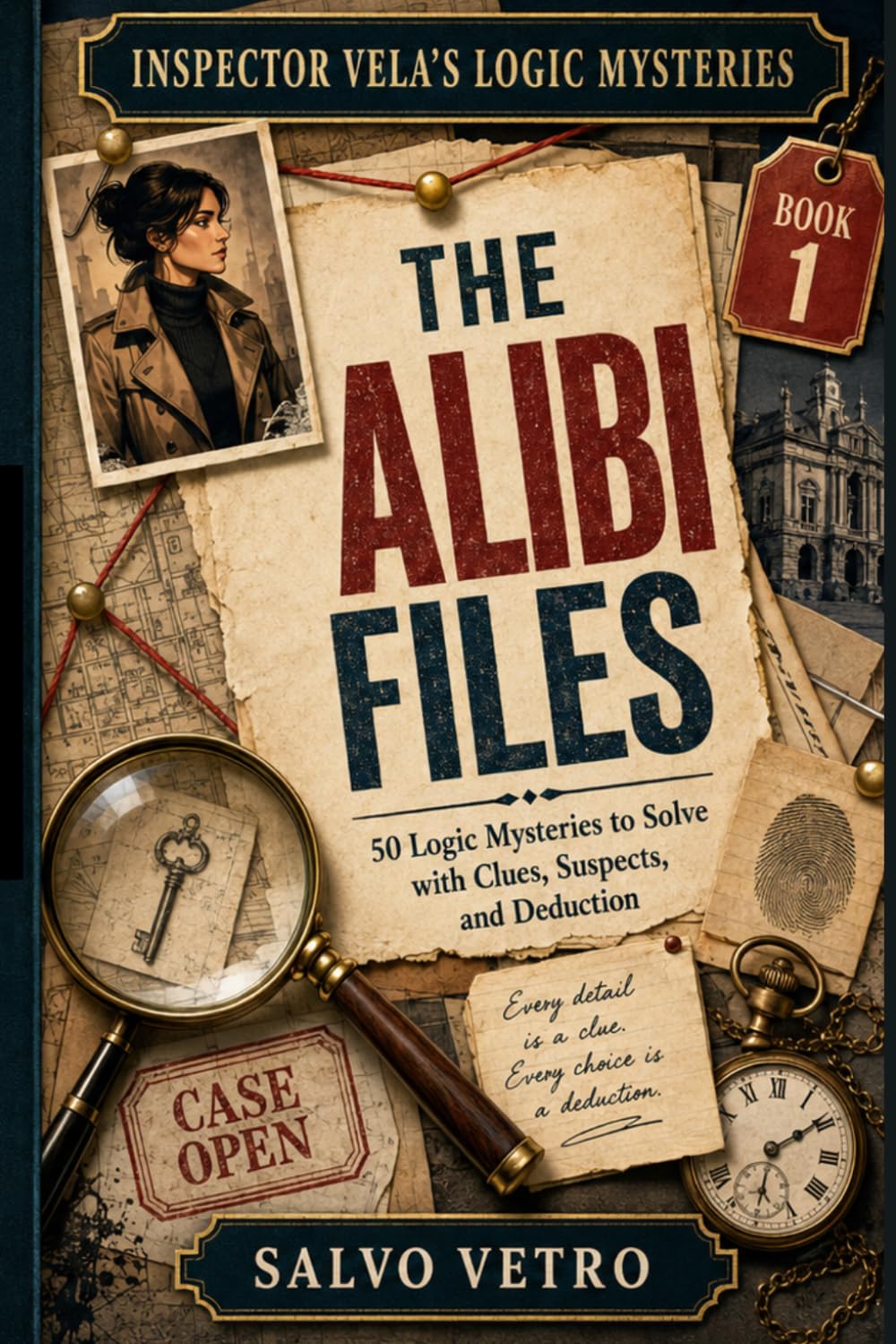 Inspector Vela's Logic Mysteries - The Alibi Files: 50 Logic Mysteries to Solve with Clues, Suspects, and Deduction