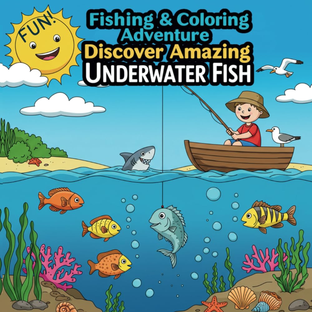 Fishing & Coloring Adventure: Discover Amazing Underwater Fish!: Fun and Educational Coloring Book for Kids – Explore the Ocean’s Most Amazing Fish! – ... About Fish You Can Catch with a Fishing Rod!