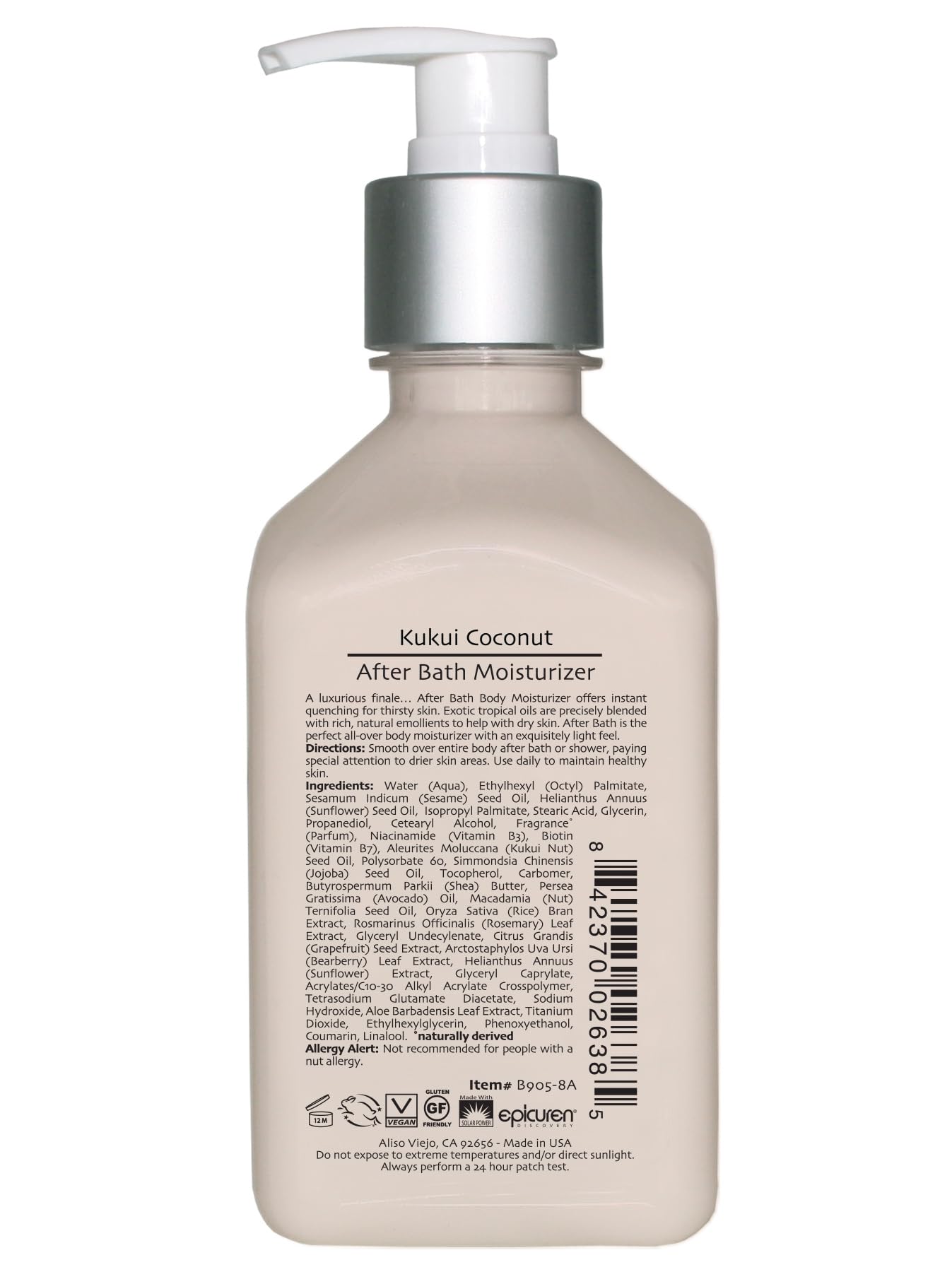 Amazon.com: epicuren DISCOVERY Kukui Coconut After Bath Body