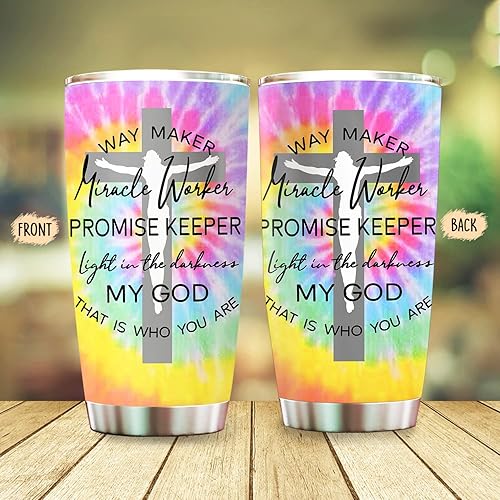 Miniatura 2 de Waymaker Miracle Worker Promise Keeper My God Bible - Vaso cristiano para mujeres, mamá, esposa, regalos de Navidad, regalos de cumpleaños para