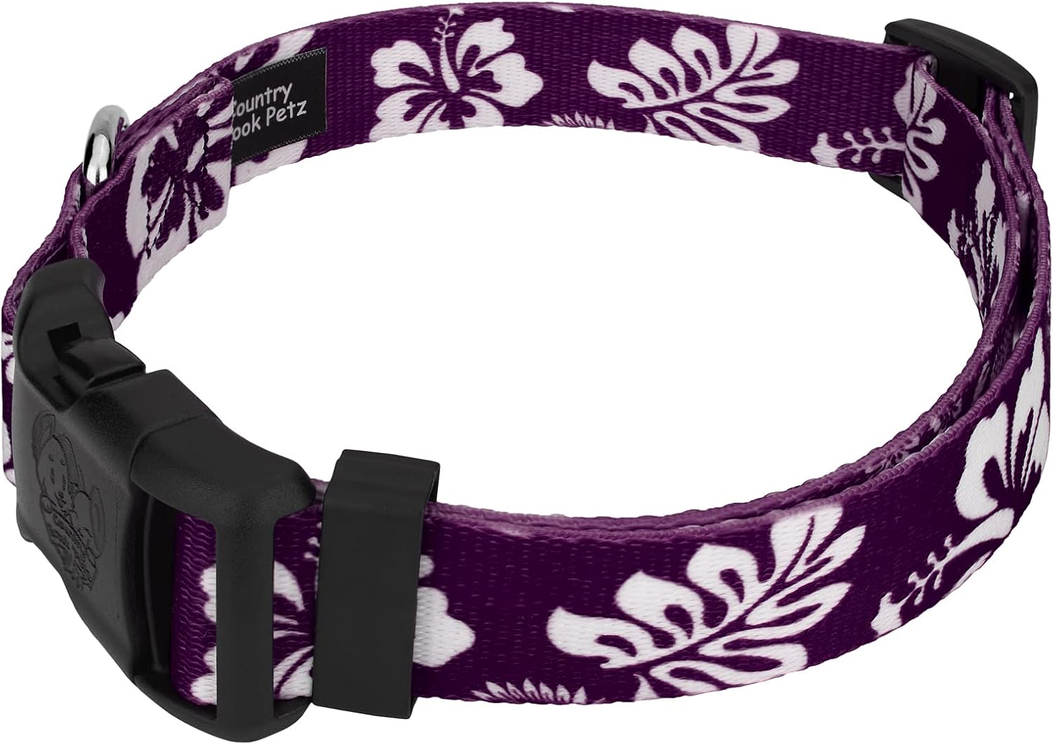 Country Brook Petz - Purple Hawaiian Everyday Dog Collar - Made in The U.S.A. - Summer Breeze Collection Featuring Sunny Designs (1 Inch, Medium) image 5