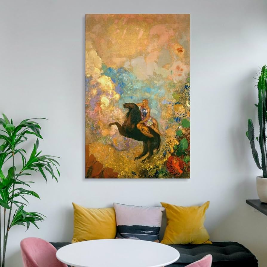 Amazon.co.jp: Odilon Redonオディロン・ルドン《ペガサスにのる