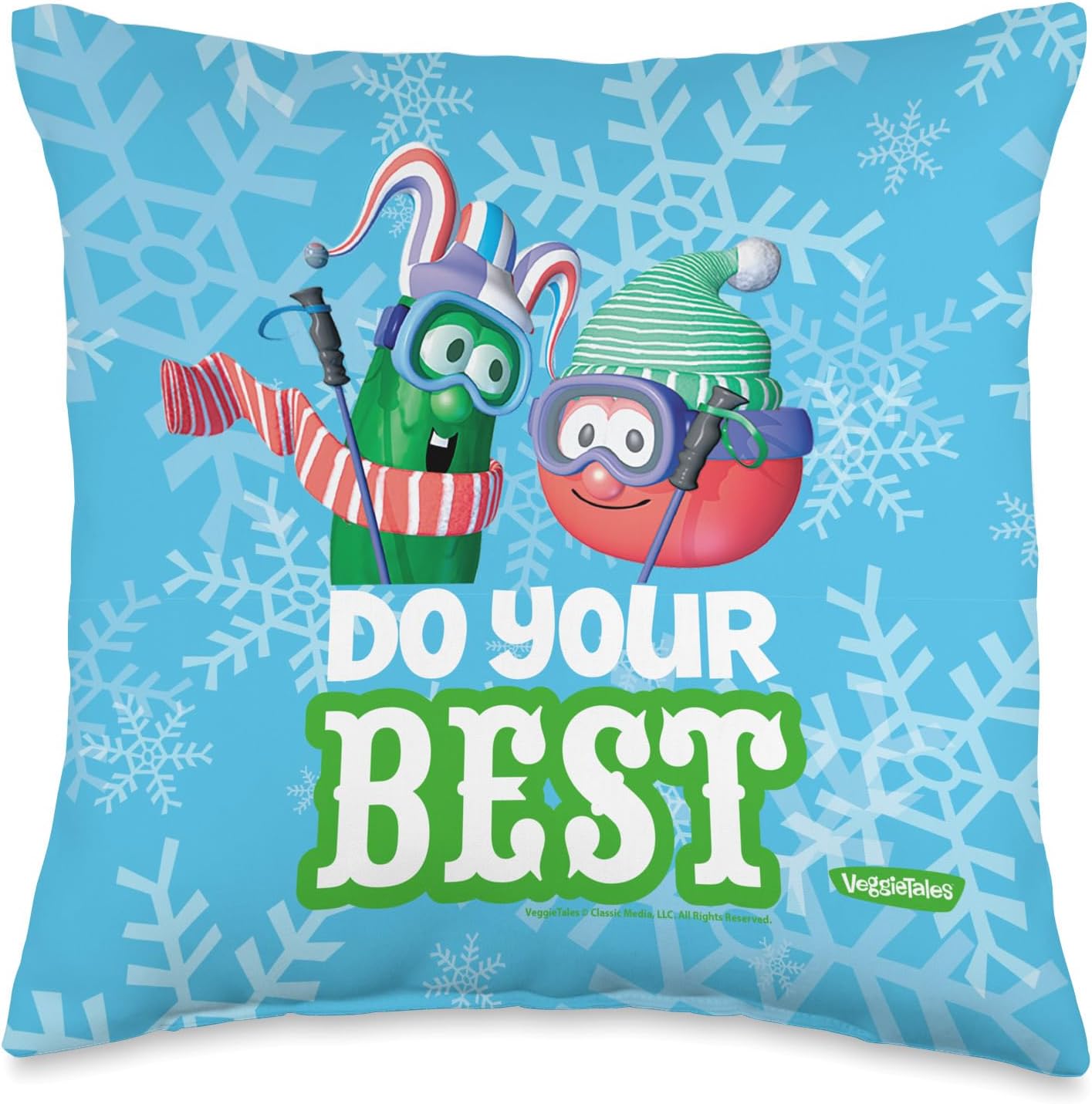 VeggieTales Do Your Best Larry The Cucumber & Bob The Tomato Throw Pillow