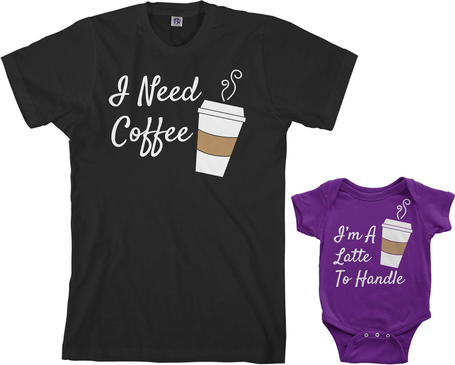 Threadrock Coffee & Latte Infant Bodysuit & Men's T-Shirt Matching Set