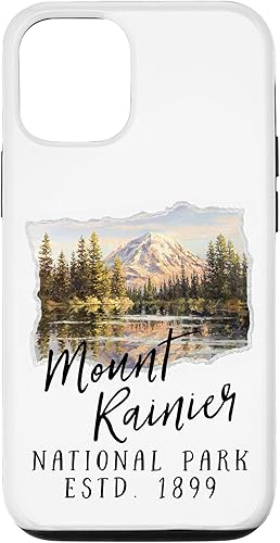 Funda para iPhone 1212 Pro Mount Rainier National Park Est.1899 Camper Camping Nature