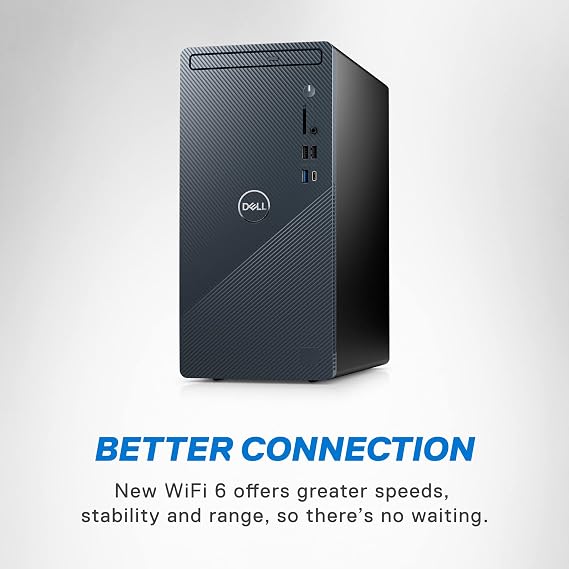 Dell Inspiron 3020 Desktop - Intel Core i7-13700, 1TB SSD + 1TB HDD, 16GB DDR4 RAM, DVD RW, Intel UHD 770 Graphics, Windows 11 Pro, 1 Year Premium Support + 6 Months Dell Migrate - Mist Blue