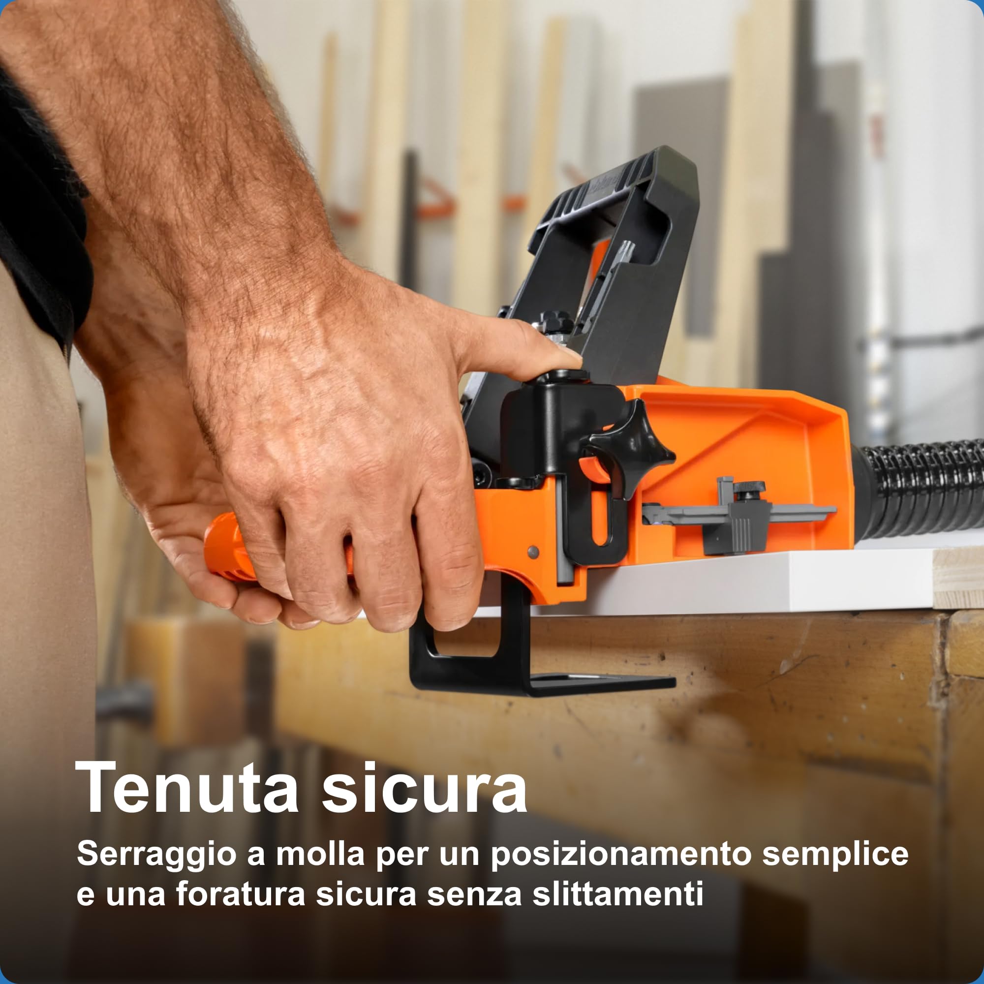Blum ECODRILL - Cerniere in un batter d'occhio, cerniere per armadi e mobili, aiuto per la lavorazione, nastro Ø = 35 mm, cerniera, foratura verticale