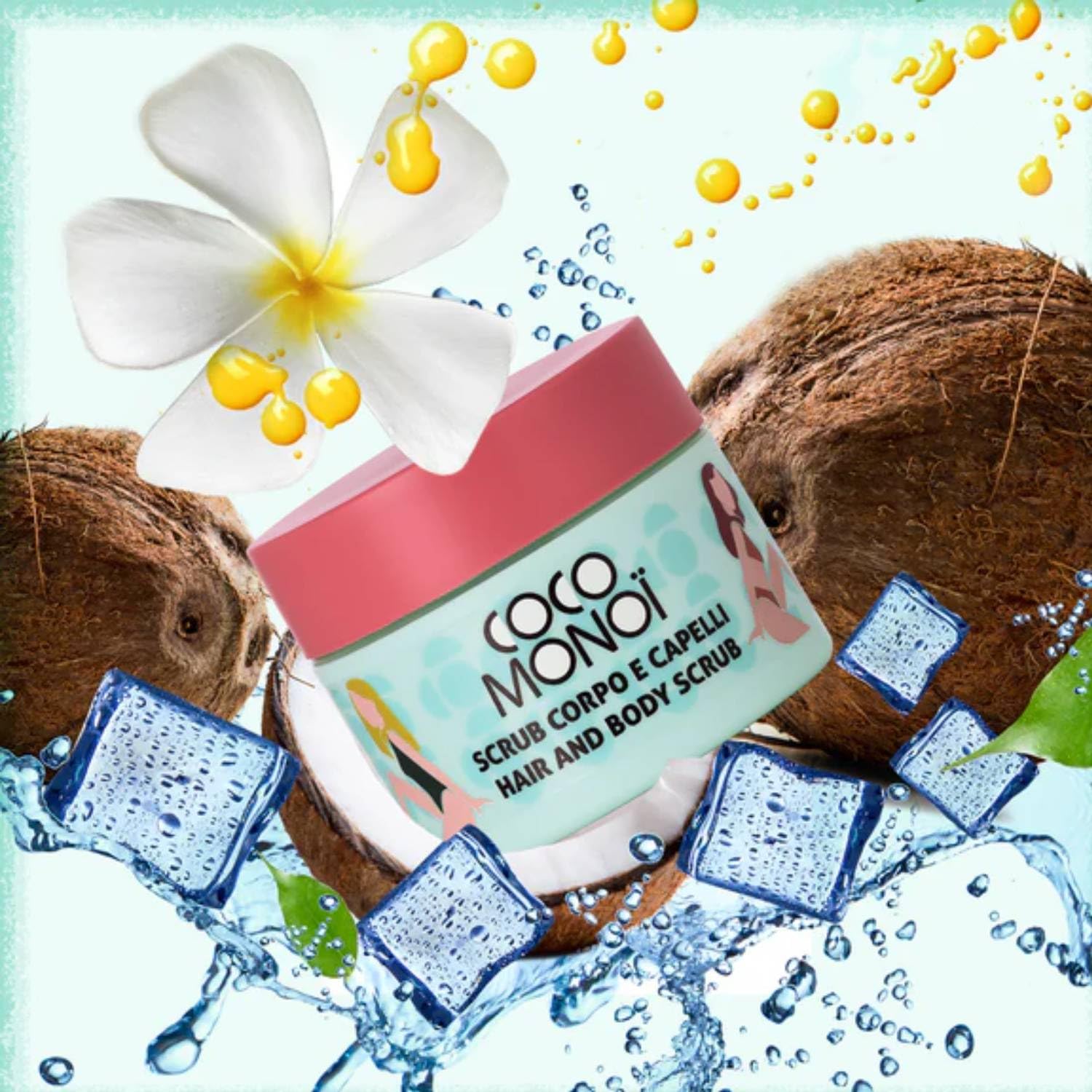 The First per Coco Monoi Scrub Corpo e Capelli 2in1 – Idratante con Olio di Cocco e Olio di Tahiti, Azione Esfoliante Delicata, Pelle Liscia e Capelli Leggeri, 250 ml (3 Unità)