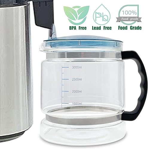 Miniatura 3 de Shurex Jarra de vidrio de 1 galón4L para destilador de encimera, contenedor de agua de botella de colección de repuesto para Megahome, CO-Z, VEVOR,