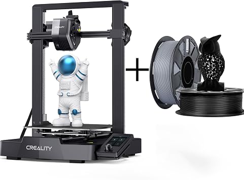 Creality Ender 3 V3 SE 3D Printer and PLA Filament 1.75mm Black + Gray 2 Pack Bundle