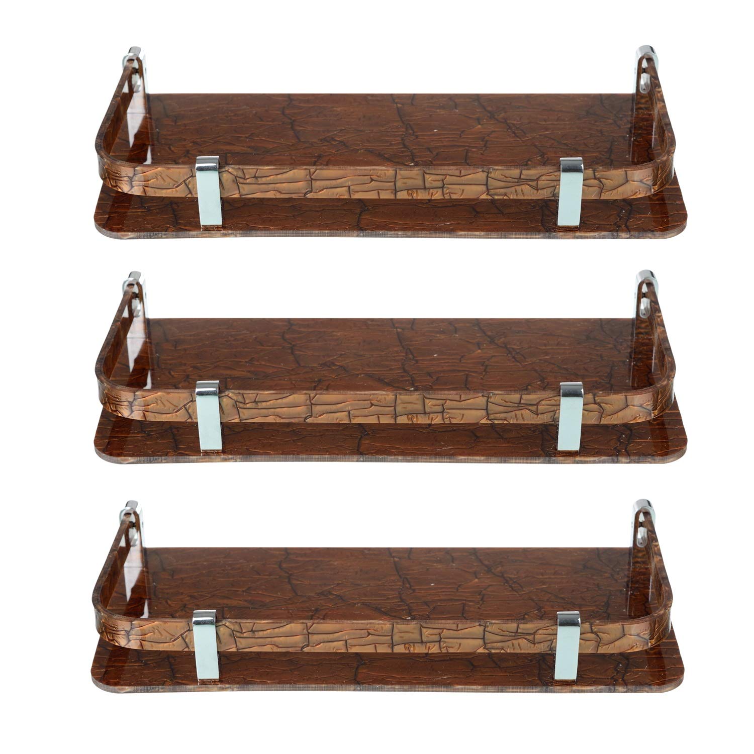 STIMULUS Acrylic Bathroom Corner Shelf | Rack Wall Storage Shelf 5x12 inch (12.5x30 cm) Set of 3 pcs Brown (B0CCDTJK4X) Amazon Price History, Amazon Price Tracker