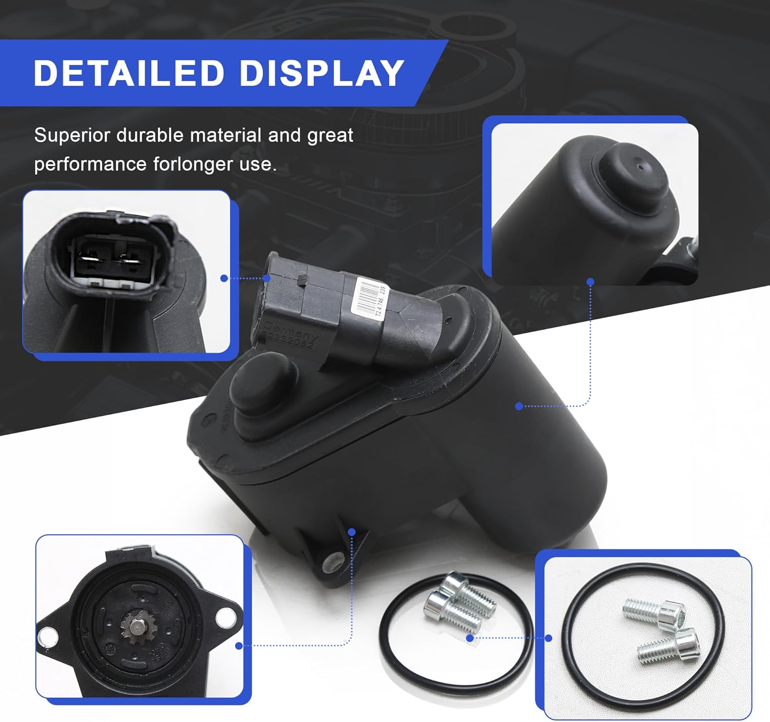 4F0998281B 8K0998281A Electronic Caliper Parking Rear Brake Servo Motor 6 Teeth Compatible with Audi A6 S6 Avant Quattro 2005-2011