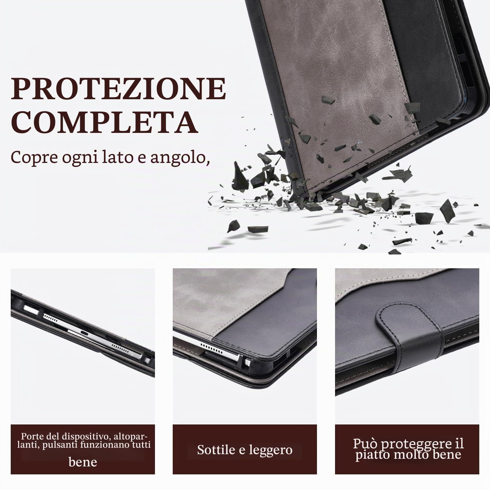 Custodia In Pelle PU Per Acer Iconia Tab A11-21M-A21F – Rotazione 360° E Supporto Multiangolo