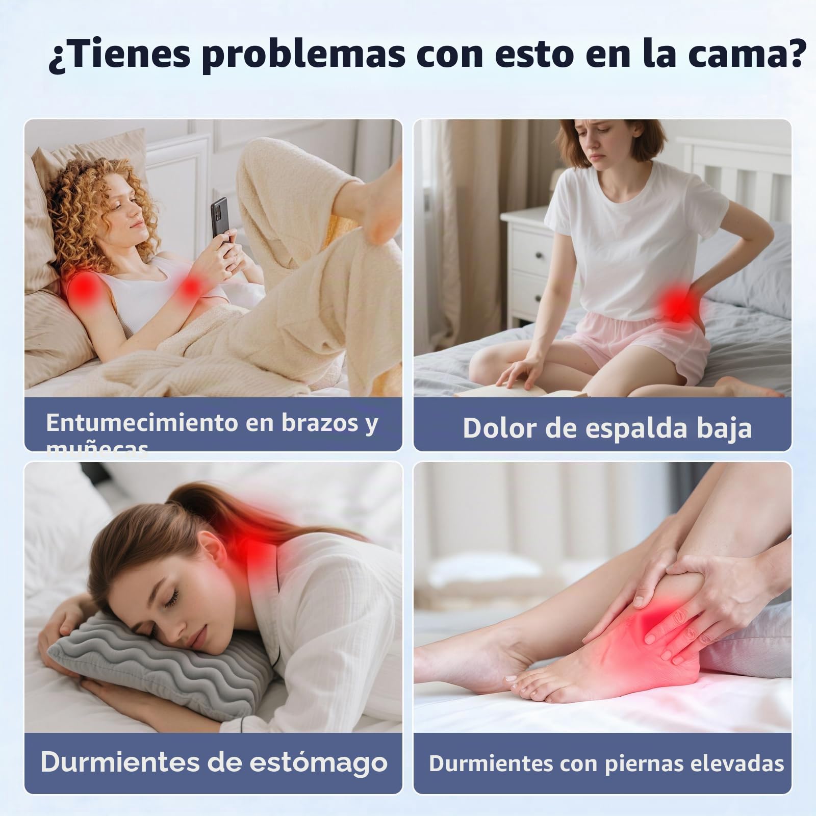 Cojín Ortopédico para Parejas, Espuma de Memoria Cojín Ortopédico para Dormir Boca Abajo, 5 Zonas de Soporte Cervical Regulable y Extraíble, Antideslizante, para Sofá, Cama, Escritorio Gris Oscuro