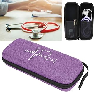 Stethoscope Organizer Stethoscope Storage, Stethoscope Storage Box Organizer Stethoscope Shockproof Stethoscope Eva Storage Case Portable Stethoscope Travel Carrying Bag with (GC-0360 auscultation bag 7 colors purple)