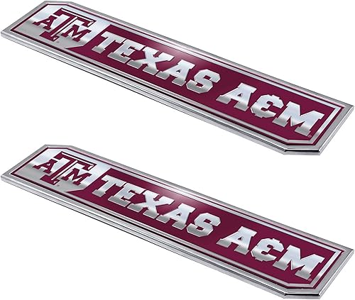 FANMATS Emblema de camión NCAA Auto NCAA, paquete de 2