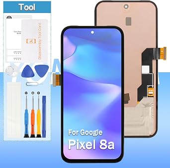 Screen Replacement for Google Pixel 8A GKV4X, G6GPR, G8HHN, G576D 6.1 Original LCD Display Touch Screen Digitizer Glass Assembly - Tools