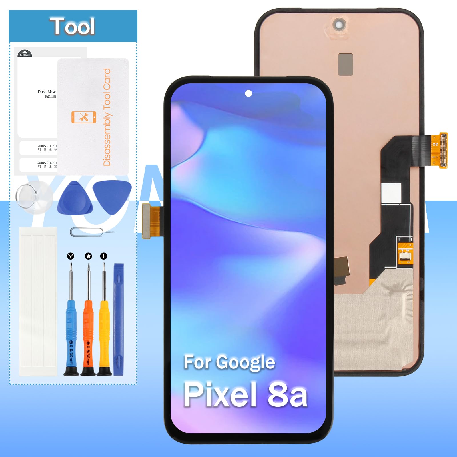 Amazon.com: Screen Replacement for Google Pixel 8A GKV4X, G6GPR
