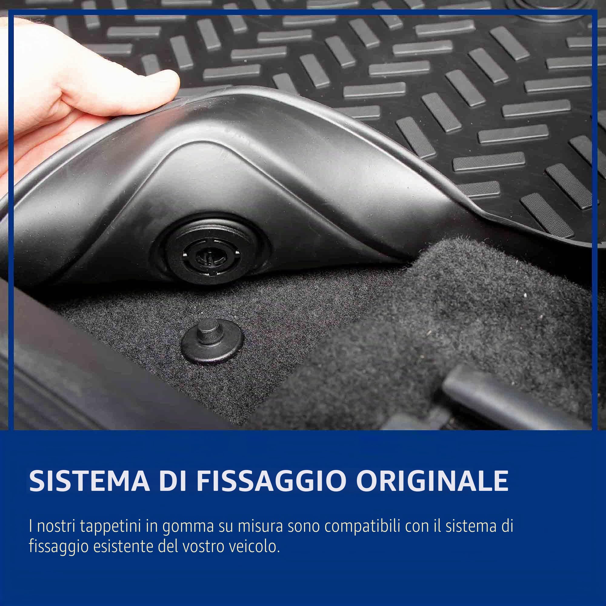 ELMASLINE 3D Tappetini Gomma per Ford Kuga 2 (II) 2012-2019 | Bordo Extra Alto | Tappetini Auto
