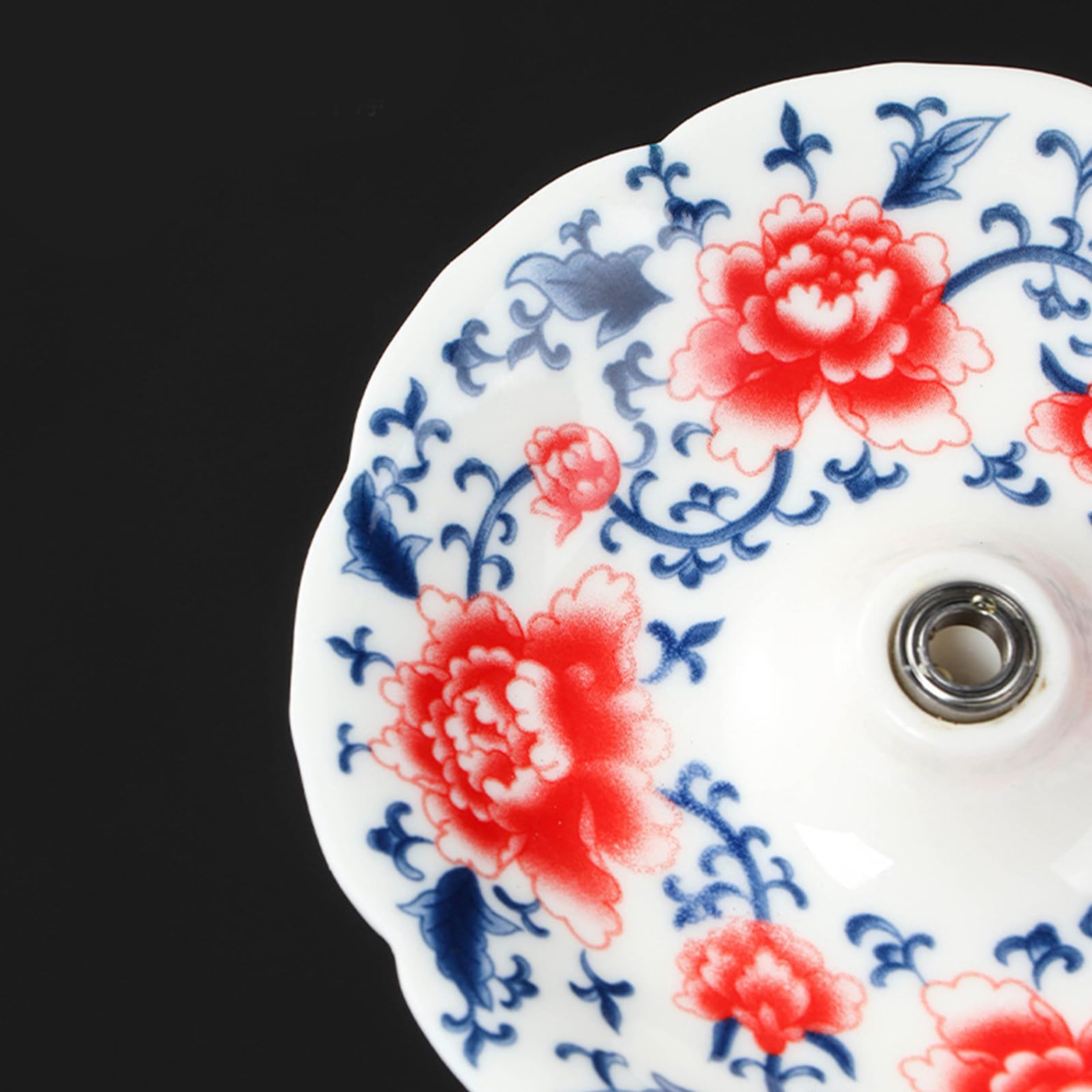 Infuseur à thé en porcelaine délicate, en forme de parapluie, avec support assorti, un chef-d'œuvre de la tradition chinoise bleue et blanche pour une infusion parfaite-Peony Flowers Set-2PCS