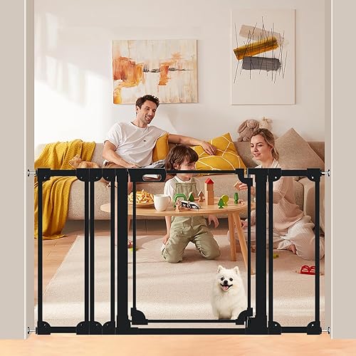 Miniatura 12 de Puerta transparente para bebé, 29.13-37.79 pulgadas de ancho, acrílico a prueba de seguridad, barrera para perros y cachorros, para escaleras,