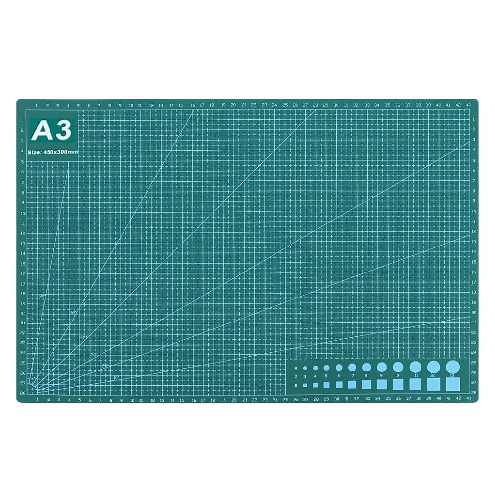 A3 Cutting Mat,Self Healing Cutting Mat A3 for Sewing Crafts Hobby Fabric Precision Scrapbooking Project(Green)