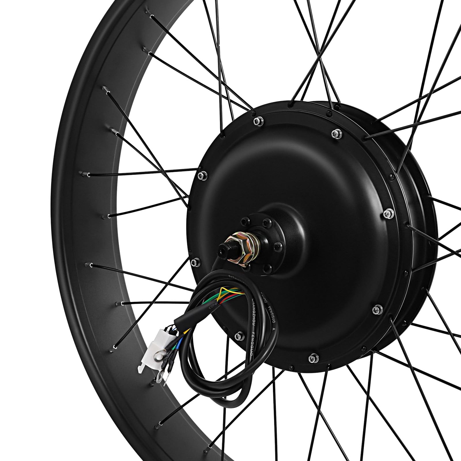 Juego de conversión de bicicleta eléctrica de 48 V 1500 W, kit de motor de 26 pulgadas para rueda trasera con pantalla LCD y controlador de 35 A, adecuado para vehículo de nieve y bicicleta