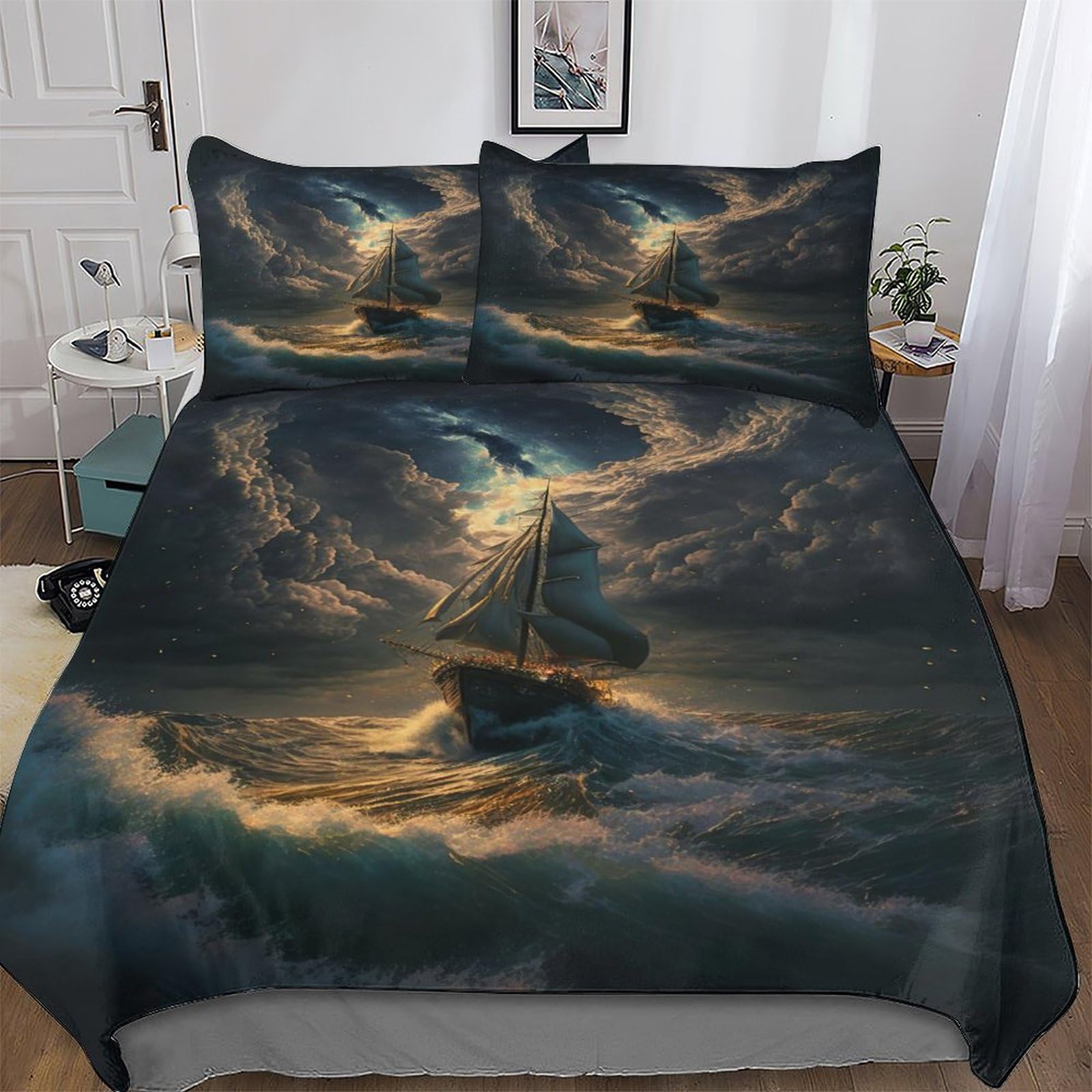 Parure de lit pirate housse de couette 220x240 microfibre pour enfants