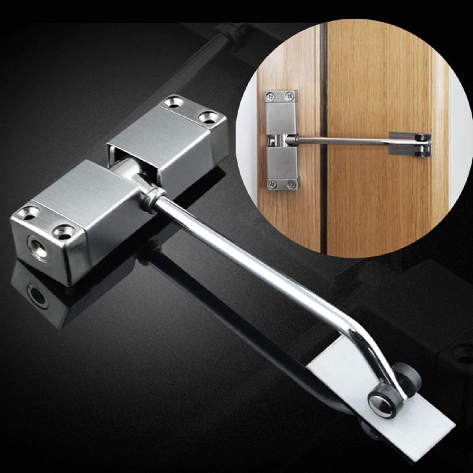 Cierrapuertas automático, Amortiguador de puerta, Puerta de cierre automático de superficie con ajuste de resorte montado automáticamente