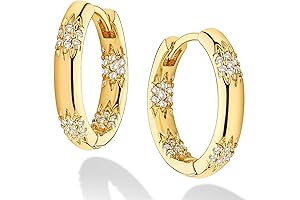 Dremmy Studios Dainty 18K CZ Huggie Hoop Earrings