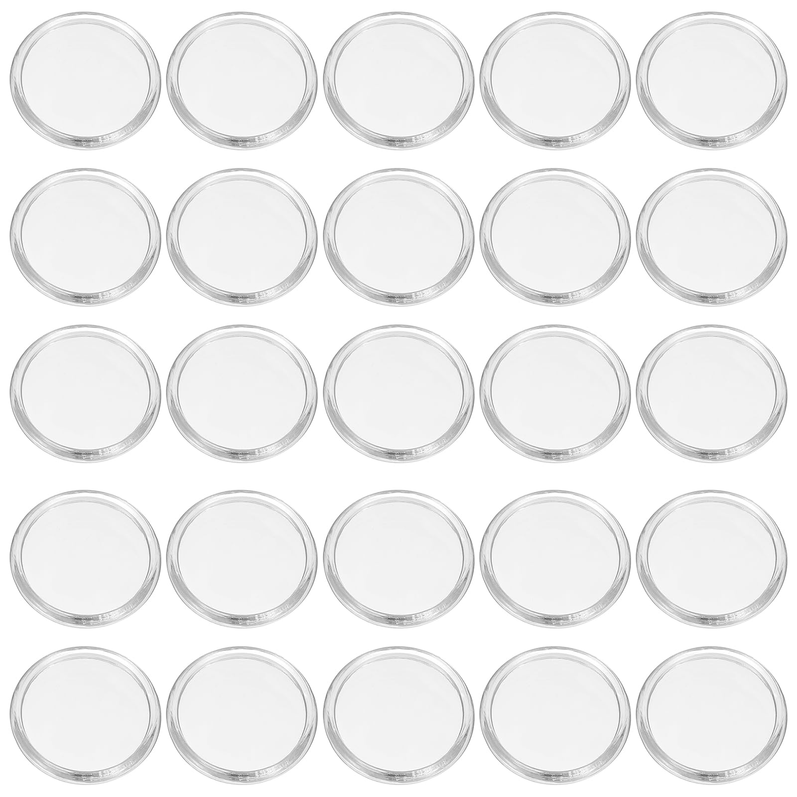 PATIKIL 35mm 1-1/2" Clear Plastic Round Book Binding Discs, 33 Pcs Discbound Expansion Discs Plating Round Binder Rings for DIY Notebook Planner