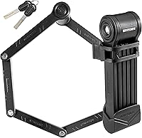 Kryptonite Keeper 510 Folding Bike Lock - 100cm Lightweight 3mm Hardened Steel Anti-Theft Lock with Mount & 2 Keys for E-Bikes, Scooters, MTB